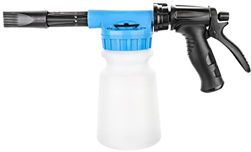 Trintion 1000ml Snow Foam Gun Snow Foam Lance Car Wash Car Foam Cleaner High Pressure Nozzle Snow Foam Cannon Kit 2 In 1 Snow Foam Lance Car Washing Cannon Water Soap Sprayer (Blue)