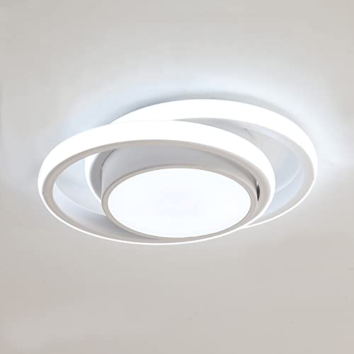 Comely Plafonnier LED, Rond Lampe de plafond 32W 2350LM, Moderne Luminaire Plafonnier pour Couloir Coucher Salle de Bains Cuisine Salon, Blanc Froid 6500K, Longueur 28cm