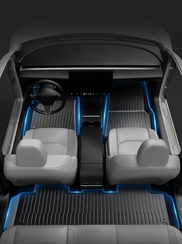 ASZSK Tesla Model Y Bilmattor (vänster 5-Sits Ratt) 2024 2021 2022 2023, TPE Tesla Model Y Bilmattor Halkfria Och Vattentäta, Svart