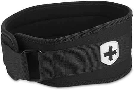 Harbinger 4.5 Foam Core Cinturón de levantamiento de pesas- Soporta la parte baja de la espalda al levantar, el núcleo de espuma permite movimiento completo, diseñado para hombres y mujeres,S,Negro