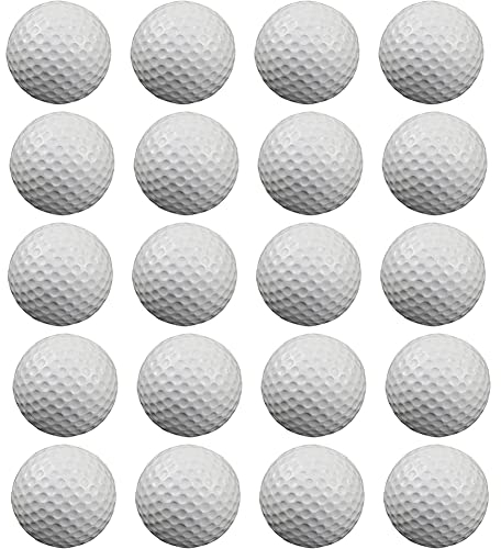 Josenidny 20 pelotas de práctica de golf, pelota de espuma, entrenamiento de golf en interiores y exteriores, para tapete de golpeo en el patio, color