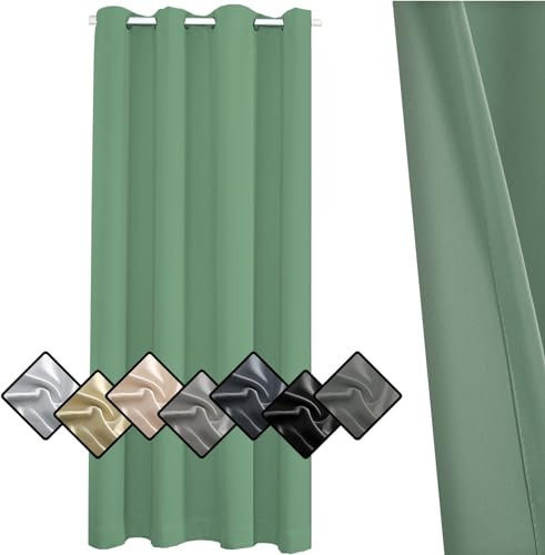 Sichtschutz Gardinen 200x160cm, Wohnwagen Gardinen, Die Montierung und die Pflege ist sehr einfach für Dekoration Weihnachten,Grün 1 Stück (HöhexBreite)