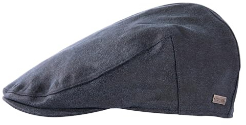 TOP-EX wasserdichte Herren Schiebermütze für Regenwetter Kunstleder Stilvolle Schirmmütze im Peaky Blinders Stil,ideal für Golf,Angeln,Schießen,Wandern,Jagd und als Schlägermütze Navy M/L