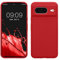 kwmobile Carcasa Compatible con Google Pixel 8 Funda - Case TPU y Silicona antigolpes - Apto Carga inalámbrica - Rojo clásico