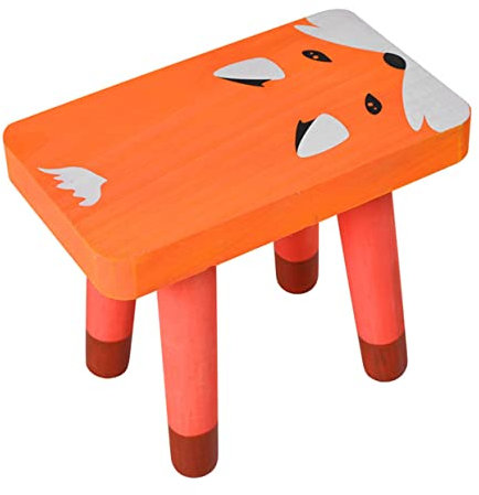 ULDIGI Holzhocker Für Kinder Cartoon-fußhocker Stabiler Sitzhocker Leicht Zu Reinigen Und Langlebig Für Zuhause Und Kindergarten