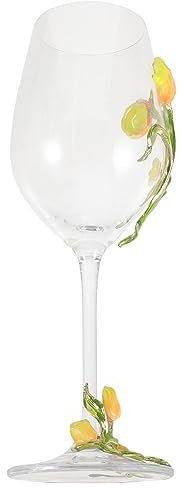 PRETYZOOM Copa De Vino Taza De Agua Vasos Para Beber Copas De Bebidas De Playa De Tulipán De Cóctel Para Fiesta De Vino De Cóctel De Vidrio Exquisita