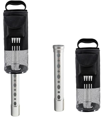 Shag Bag for Golf Balls Golf Ball Retriever, Durable Aluminum Shag Tube Golf Ball Shagger, Detachable Collector and Portable Pocket Storage Picker (Holds 70 Balls)