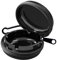 FEMONGY cenicero portatil, cenicero portatil bolsillo, cenicero portátil, cenicero antiolores, Se abre fácilmente, gran capacidad, apto para viajes (Negro puro)