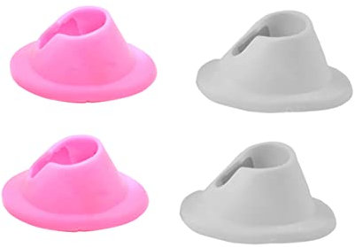 BAZEITFLOW Support Pour Bouteilles De Vernis à Ongles Base De Bouteille De Vernis à Ongles 4 Pièces Rose Et Blanc Léger Polyvalent Pour Professionnels Et Usage Domestique