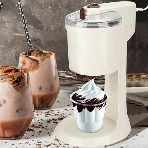 Ice Cream Maker Machine with Compressor - Fully Automatic Soft Serve Ice Cream Machine for Home Use, Simple One-Push Operation, Perfect for Homemade Treats