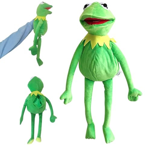 Kermit The Frog Puppet, 60cm Frog Plush Hand Puppets, Soft Hand Frog Stuffed Plush Toy for Children Kids Baby Adults Gifts Cartoon Birthday Christmas