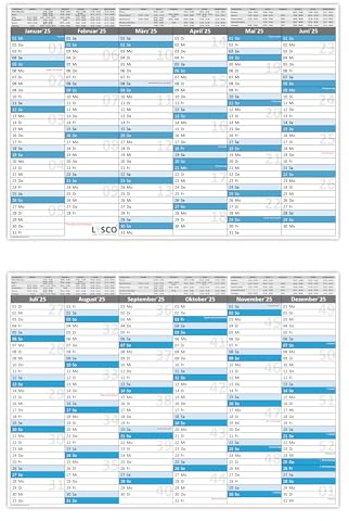 Tafelkalender DIN A4 2027 (5 Stück) Format (210 x 297 mm) 300g BD Papier sehr gut beschreibbar