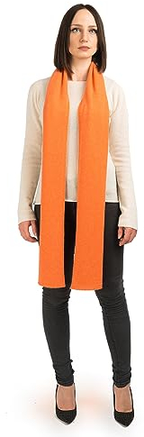 Dalle Piane Cashmere - Breiter schal aus 100% Kaschmir - Made in Italy - für Frau, Farbe: Orange, Einheitsgröße
