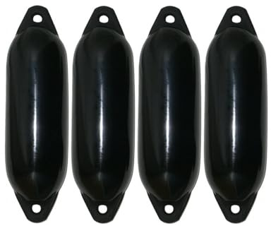Majoni 4er-Set Bootsfender Star 55 - Farbe schwarz, Länge 90cm