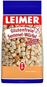 LEIMER Semmelwürfel Knödelbrot glutenfrei 175g - Aus frisch gebackenem Brot für lockere und gelingsichere Semmelknödel (1 x 175g)