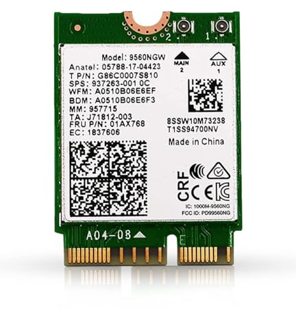 HighZer0 Electronics AC 9560 CNVio Legacy WiFi Adapter for PC | WiFi 5 Dual Band 802.11ac | Up to 1.73 Gbps | Supports Bluetooth 5.1 Windows & Linux | Requires 8-9th Gen Intel CPU | 9560NGW