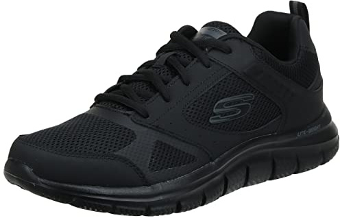 Skechers Herren Track - Syntac Sneakers,Sports Shoes, Schwarz, 43 EU