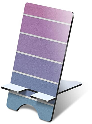Destination Vinyl Ltd 1 x 3mm MDF Mobile Phone Stand - Blue Purple Colour Chart Art Wooden Stand Holder for Mobile Phone, Smartphone #44386