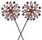 VEWOGARDEN 2 molinillos de Viento metálicos, decoración de Patio, esculturas de Viento de Cobre para Exteriores, jardín, Patio y césped, 25,4 cm de diámetro x 94 cm de Alto