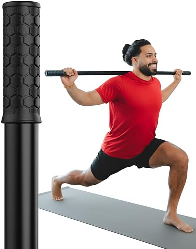 Mobility Mentor Palo de yoga – Palo de movilidad – Palo de ejercicio de bambú grande para estiramientos – Palo de entrenamiento – Corrector de postura – Barra de yoga – Barra de estiramiento para