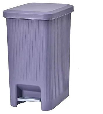 GLigeT Garbage Can Kitchen Trash Can Large Capacity Foot Pedal with Lid Living Room Bathroom Bedroom Bin, Plastic, 10L/15L Trash Bin (Color : A, Size : 10L)