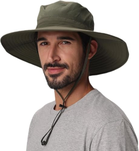 Magracy Men Wide Brim Sun Hat UV Protection Foldable UPF 50+ Safari Hat Women Fishing Gardening