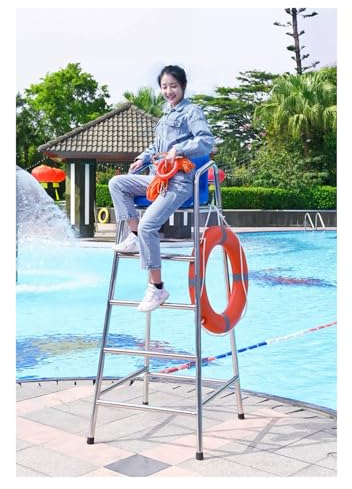 Pool Stuhl Robuster hoher Rettungsschwimmer-/Liegestuhl für den Außenbereich, 1,8m hoch Rettungsschwimmerstuhl für Erwachsene/Kinder für Pool, Terrasse, Deck, See, Strand, Tragkraft 300kg