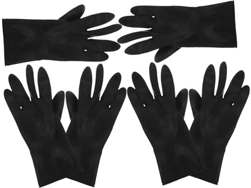 IWOWHERO 3 Paar Friseurhandschuhe l Wasserfest Rutschfest Haarfärbehandschuhe Für Damen Herren Friseurbedarf