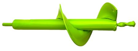 WERHE Barrena de tierra para taladro 100 mm Ø, 300 mm de longitud - Barrena de jardín para atornillador inalámbrico para plantar, florecer y cavar hoyos - Herramienta de excavación para jardín