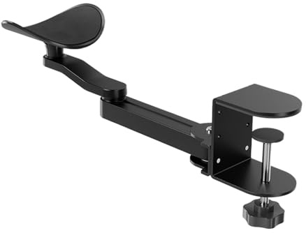 Extension de support de bras de bureau, extension d'accoudoir de table, accessoire de table portable à pince pour poste de travail, chaise, fauteuil inclinable, établi, accoudoir ergonomique pour une