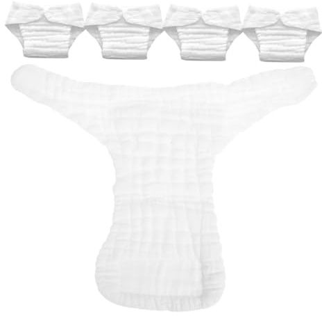 EPIGEIST 5pcs Reusable Diapers Washable Cotton Nappy Liners for Newborns Absorbent Cloth Diaper Inserts Changing Pad Liners for Toddlers Multi-use