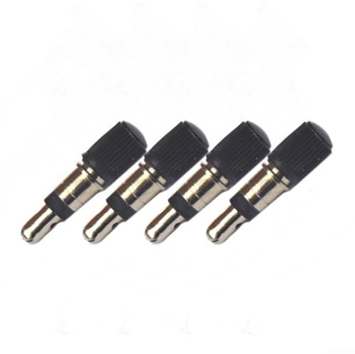 Yhenlovtt Válvula flash Dv para núcleo de válvula de bicicleta con tapa antipolvo compatible con válvulas Dunlop 4/6 piezas para estándar para bicicleta y neumáticos (4 piezas)