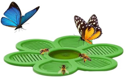 Flotante para Abejas Bebedero Floral de 19,5 cm con Forma de Flor | Abrevadero para Mariposas para Bebedero Exterior Jardín Patio Estanque Granja Fuente