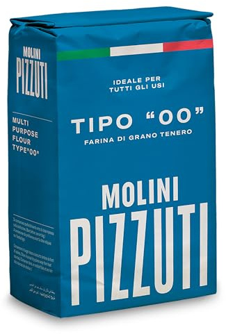Molini Pizzuti Italian Tipo “00” Soft Wheat Flour – Ultra-Fine – All Natural for Pizza, Bread, Pasta, and Baking, 1 kg (2.2 lbs)