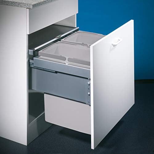 Naber, Cox® Base 2T 600-2. Avfallssamlare, ljusgrå, höjd 460 mm