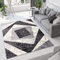 TAPISO Dream Teppich Modern Wohnzimmer Kurzflor Creme Grau Taupe Vierecke Geometrisch Meliert Schlafzimmer Esszimmer ÖKOTEX 300 x 400 cm