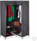 Relaxdays 1 x Eckkleiderschrank 3. Generation, 8 Ablagen & 2 Kleiderstangen, Stecksystem mit 2 Türen, HBT 169x100x83 cm, anthrazit