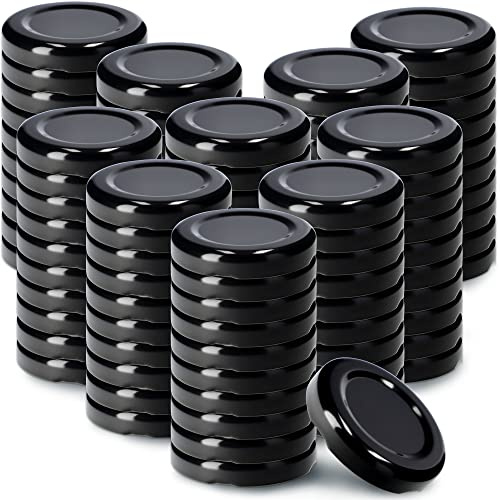 KADAX 100er Set Schraubdeckel TO43 für Gläser 43mm Schwarz – Twist-Off Ersatzdeckel für 40ml Mini Gläser & Probiergläser, Luftdicht & Spülmaschinenfest