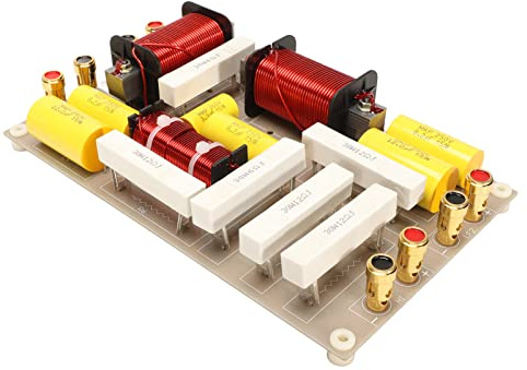 3 Way Passive Crossover, Frequency Divider with 1 High and 2 Low, Terminal Block, 800W Audio Video Speaker Crossover Parts for 10 to 18 inch Professional Stage Speakers
