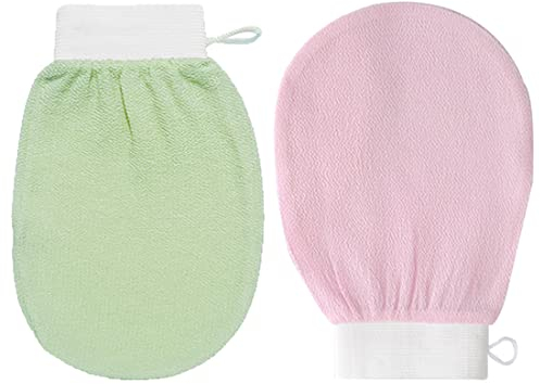 2 Stück Peelinghandschuh Exfoliating Gloves Peelinghandschuh Körper Handschuh für Körper