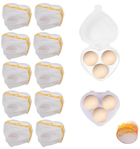 12 Stück Herzförmiger Eierkartons 12x12x7cm Eierbehälter mit Klebeband Ei Geschenkbox Wiederverwendbare Eierkörbe Halter für Hühnerliebhaber Valentinstags Geschenke