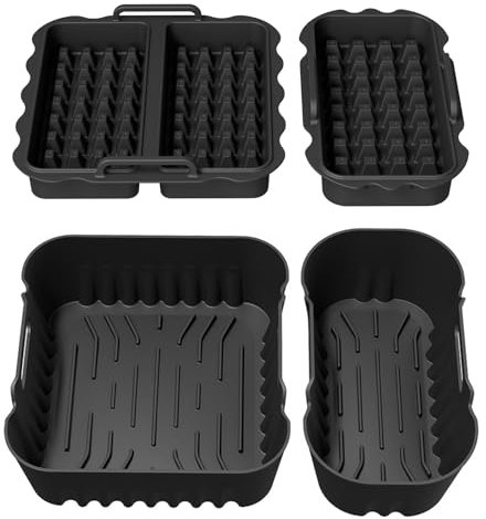 12 Stück Airfryer Zubehör für Philips Airfryer Dual Basket 3000/5000-Serie 6L/3L,Heißluftfritteuse Zubehör Silikonform Einsätze Mit Philips Airfryer XXL 9L NA350/00,NA352/04,NA352/00,NA550/00