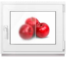 Framex Kellerfenster Fenster Kunststofffenster Weiß Milchglas Satinato Breite x Höhe 80 x 60 cm (800 x 600 mm) 2-fach (32 mm) Dreh Kipp DIN Rechts (Griff Links)