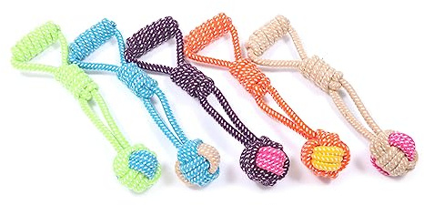 CAZSTYK Dog Tossing Molar Toy Molar Bite-resistant Fetching For Small Big Dogs Heavy Duty Cotton Rope Made Cotton Rope Toy