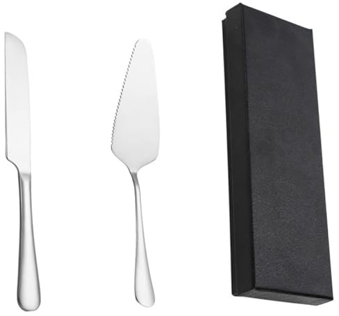 Veemoon Set Spatola e Tagliapasta per Torte in Acciaio Resistente 2 Pezzi Manico Decorato Utensili da Cucina per Dolci Pizza e Mousse per Feste Matrimoni e Compleanni