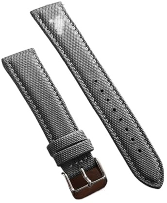 PNESHGTT Bracelet de montre en nylon et toile voile, 20 mm 22, compatible avec les plongeurs, double face, résistant, for homme, système fixation rapide(Gray,22mm)