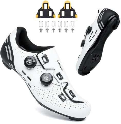 ZELOVOL Road Cycling Shoes/Mountain Cycling Shoes Unisex, Compatible with SPD/SPD-SL Pedals, Compatible Installation with Shimano/Look/Peloton Cleats