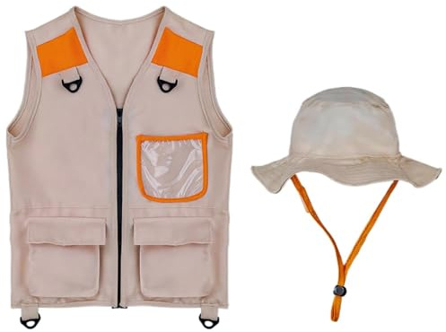 Gilet de Pêche Enfant avec Chapeau Tenue Légère
