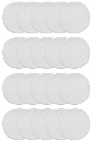 EXAOMBLE 20pcs Reusable Cotton Breastfeeding Nursing Pads for Leaking Washable Soft Breast Pads with Gentle Skin Comfort for Day and Night Use and Postpartum Care
