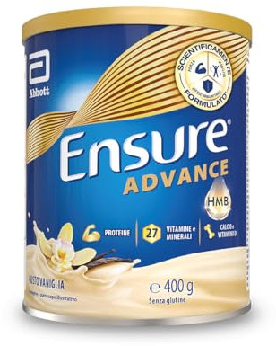 Ensure Nutrivigor - Complemento Alimenticio para Adultos, con HMB, Proteínas, Vitaminas y Minerales, como el Calcio- Sabor Vainilla- 400 g
